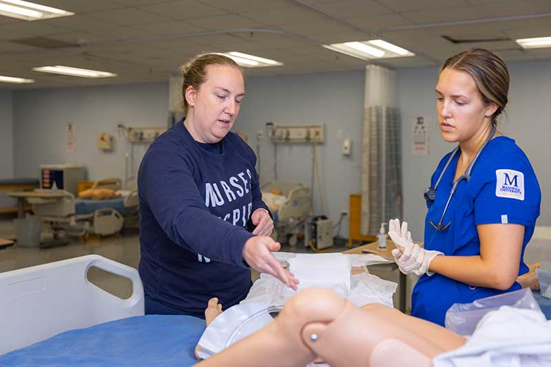 Madonna ABSN students in simulation lab