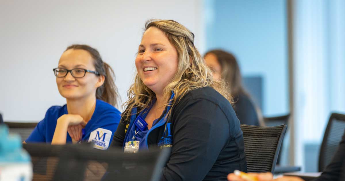 Madonna ABSN students sitting in classroom