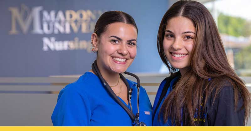 two Madonna ABSN students smiling