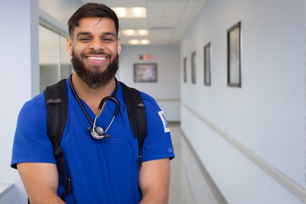 smiling nursing student