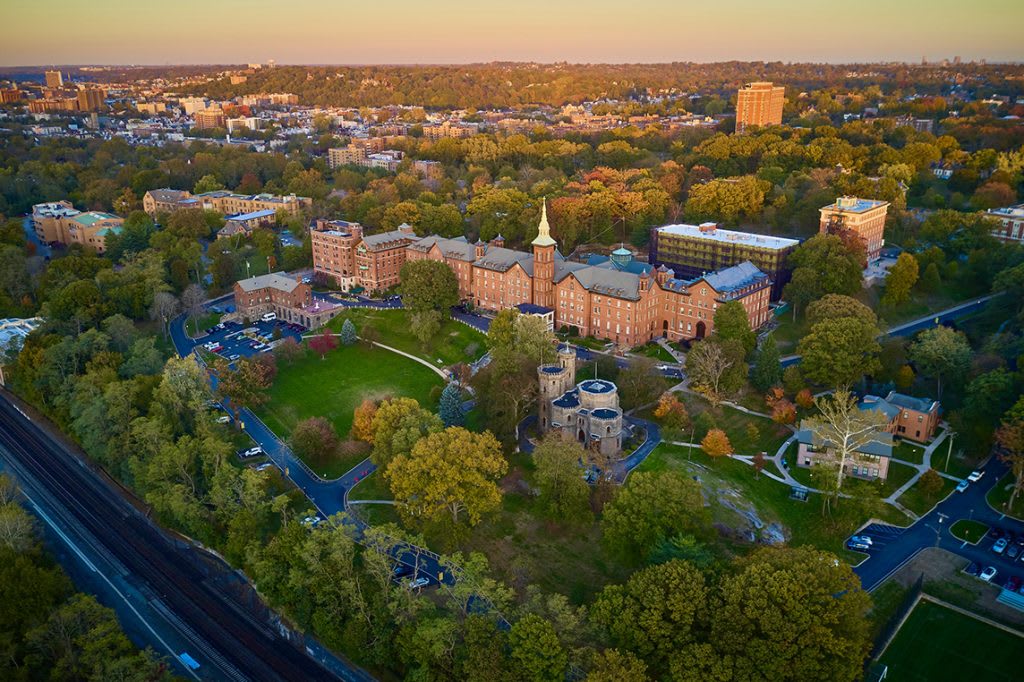 Full CMSV campus drone shot