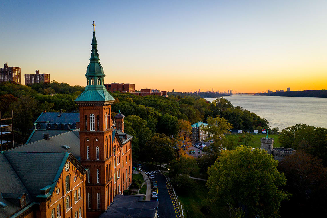 sunset shot of CMSV campus