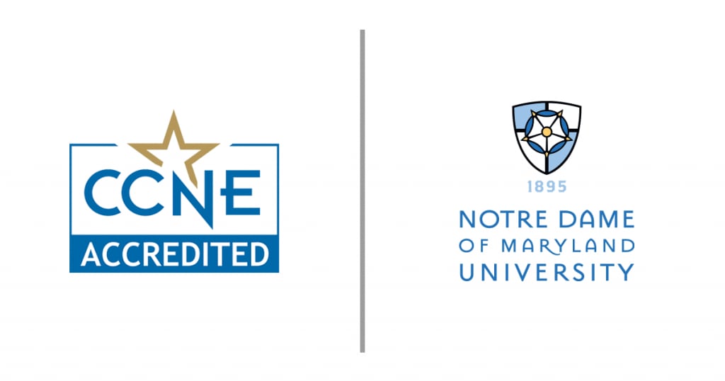 CCNE Accredited - Notre Dame of Maryland University logo