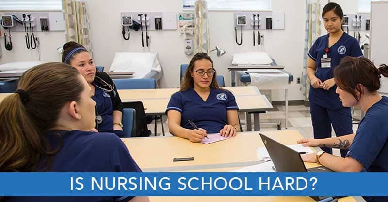 Is nursing school hard? - ABSN students studying at table