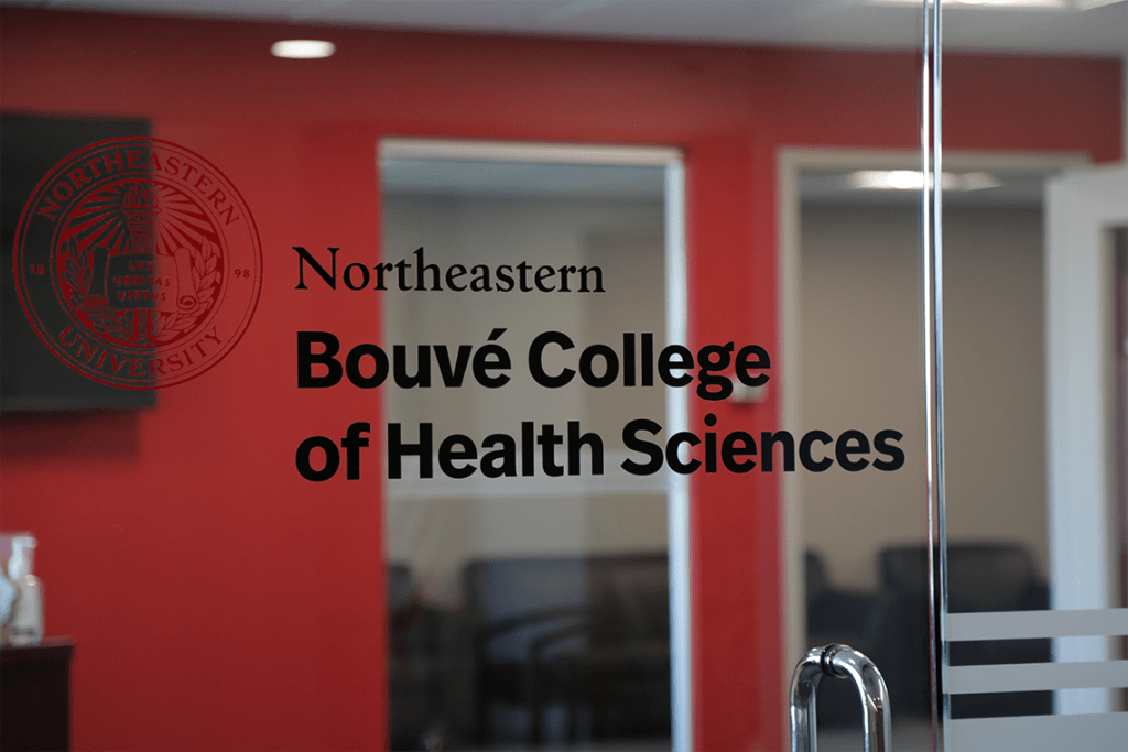 Northeastern Bouvé College of Health Sciences window sign