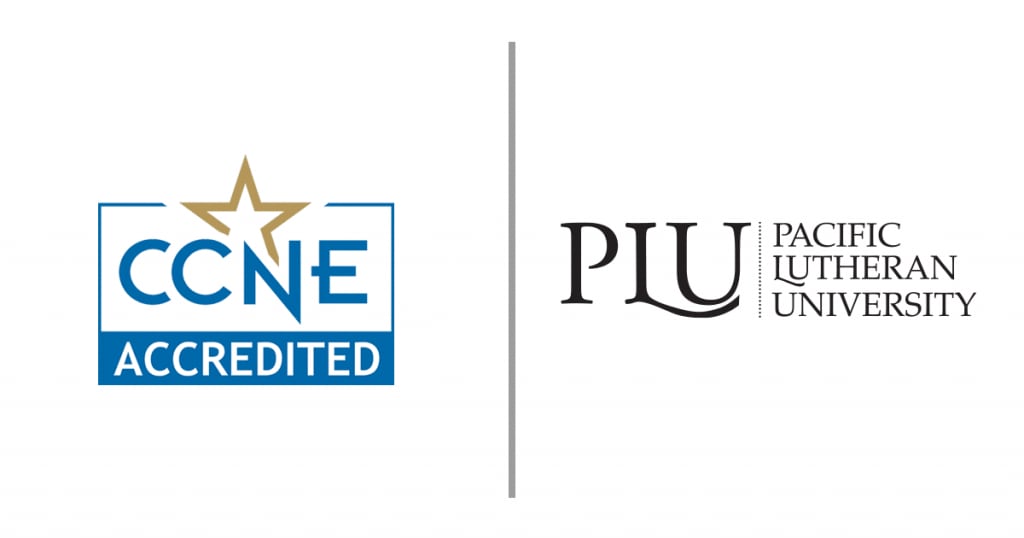 CCNE Accredited logo - Pacific Lutheran University logo