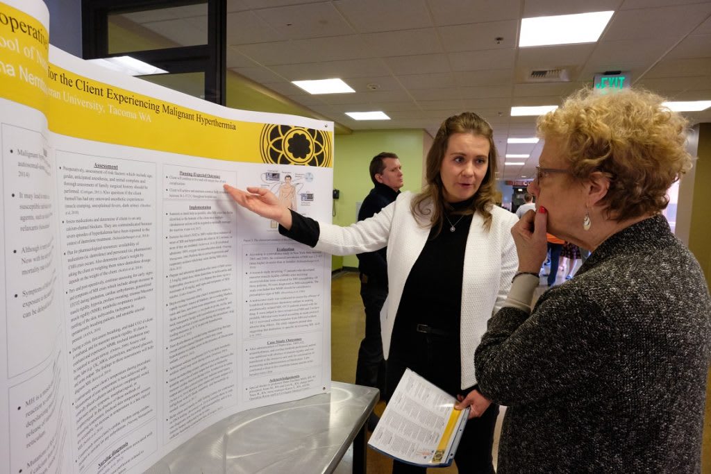 Capstone poster presentations by Nursing students