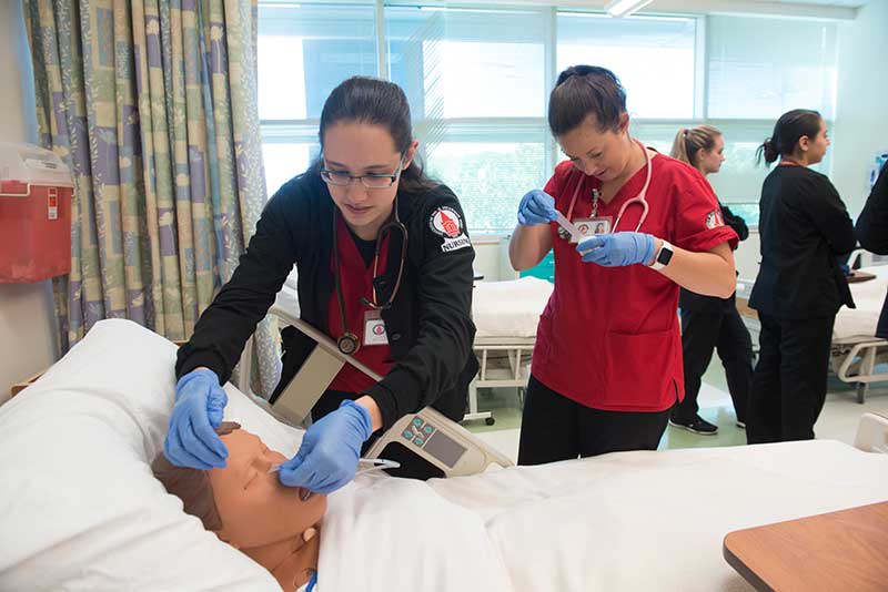 University of the Incarnate Word nursing students in practice ER