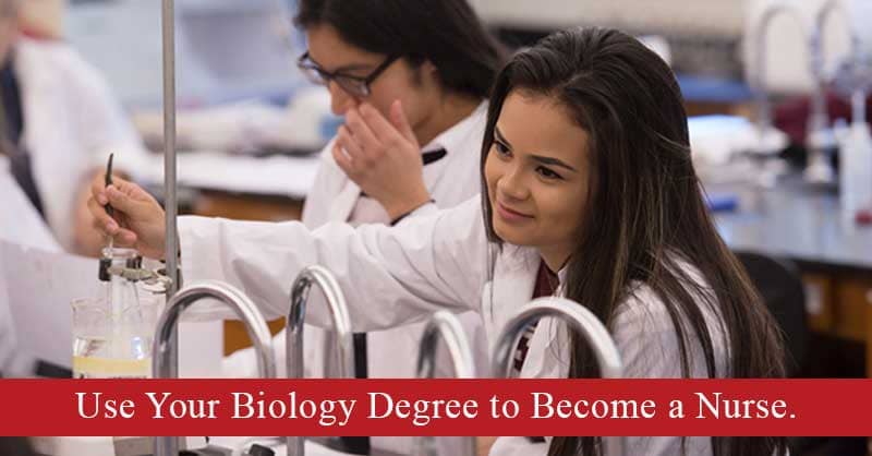 Use Your Biology Degree to Become a Nurse - nursing student in lab coat