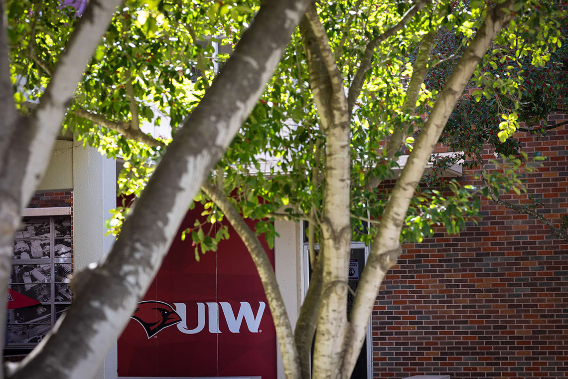 Outside building view of UIW's campus