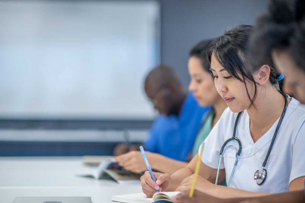 nursing students in class