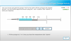 online nursing course dosage learning activity