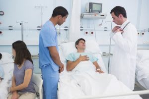 Working with patients in a clinical setting