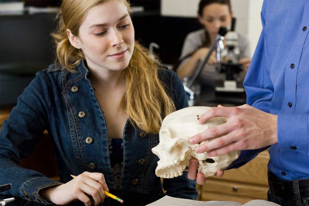 student in classroom setting