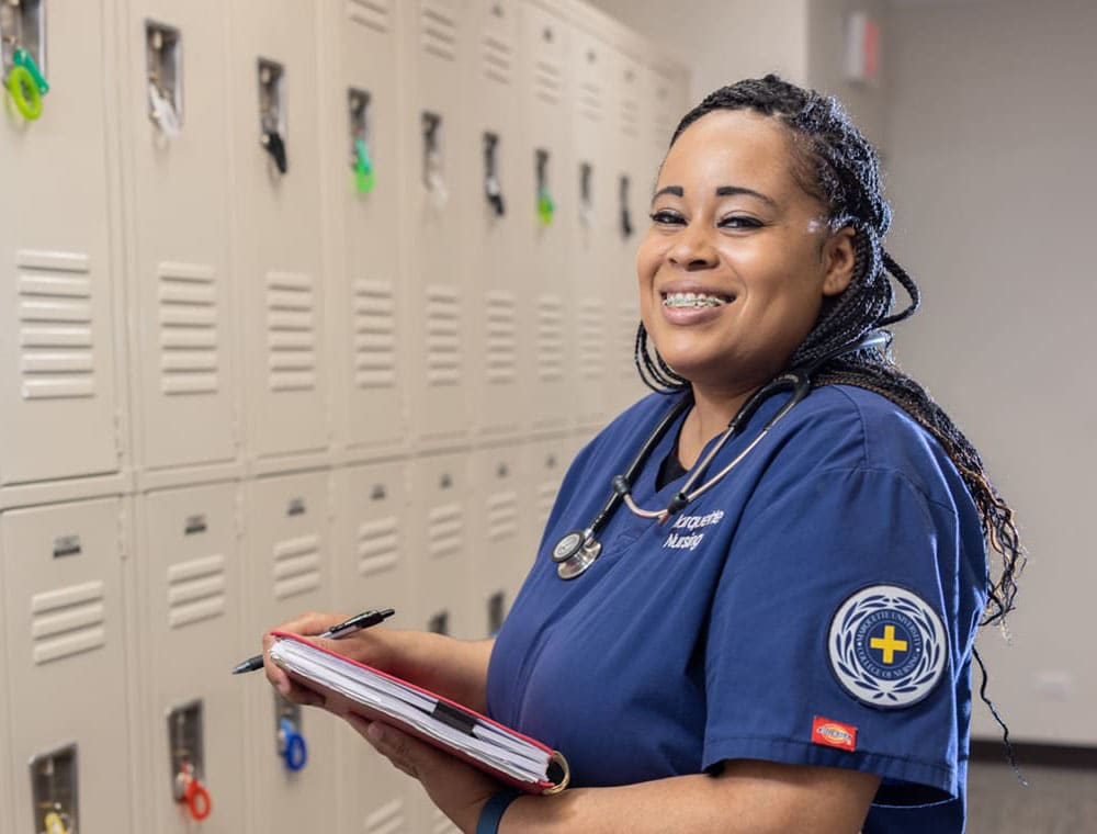 smiling nursing student