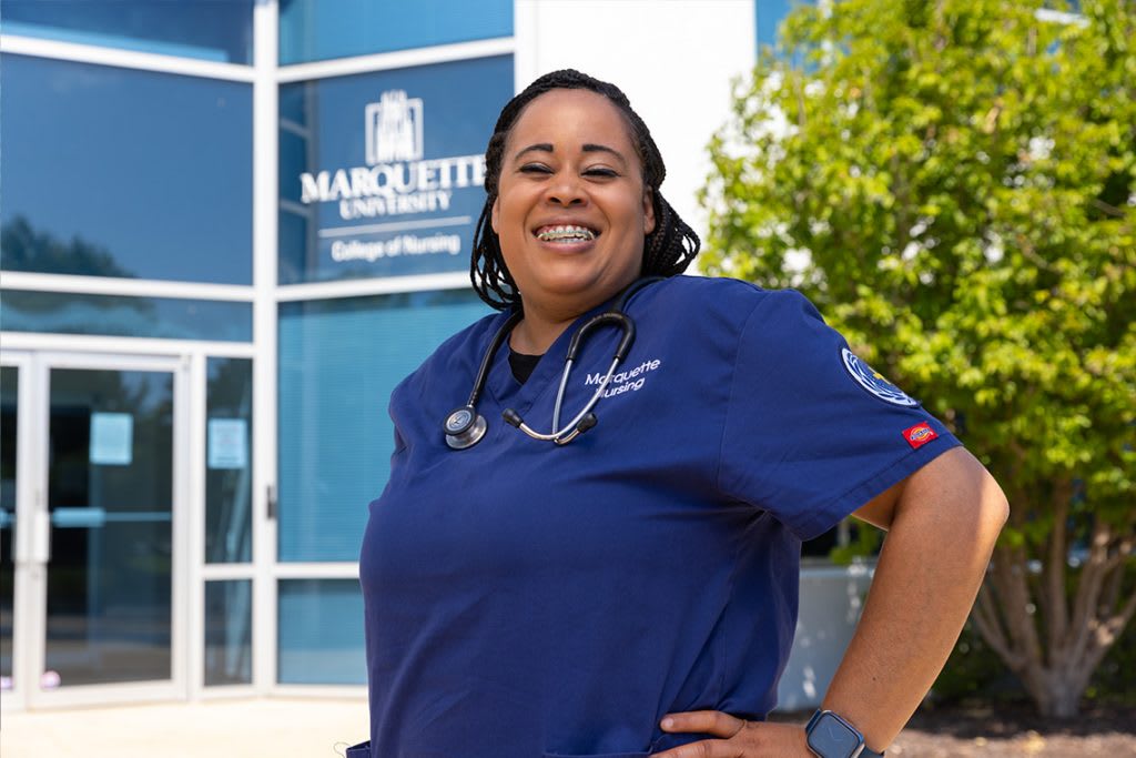 smiling marquette nurse portrait