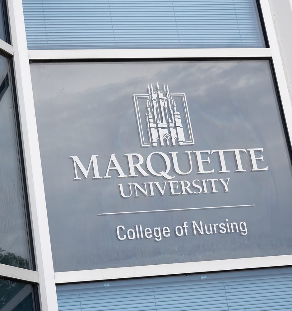 marquette sign on window