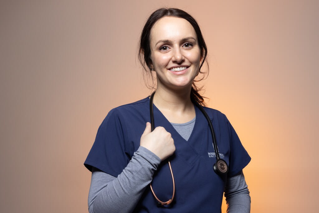 Misericordia nursing student smiling looking at camera