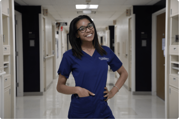 smiling nursing student