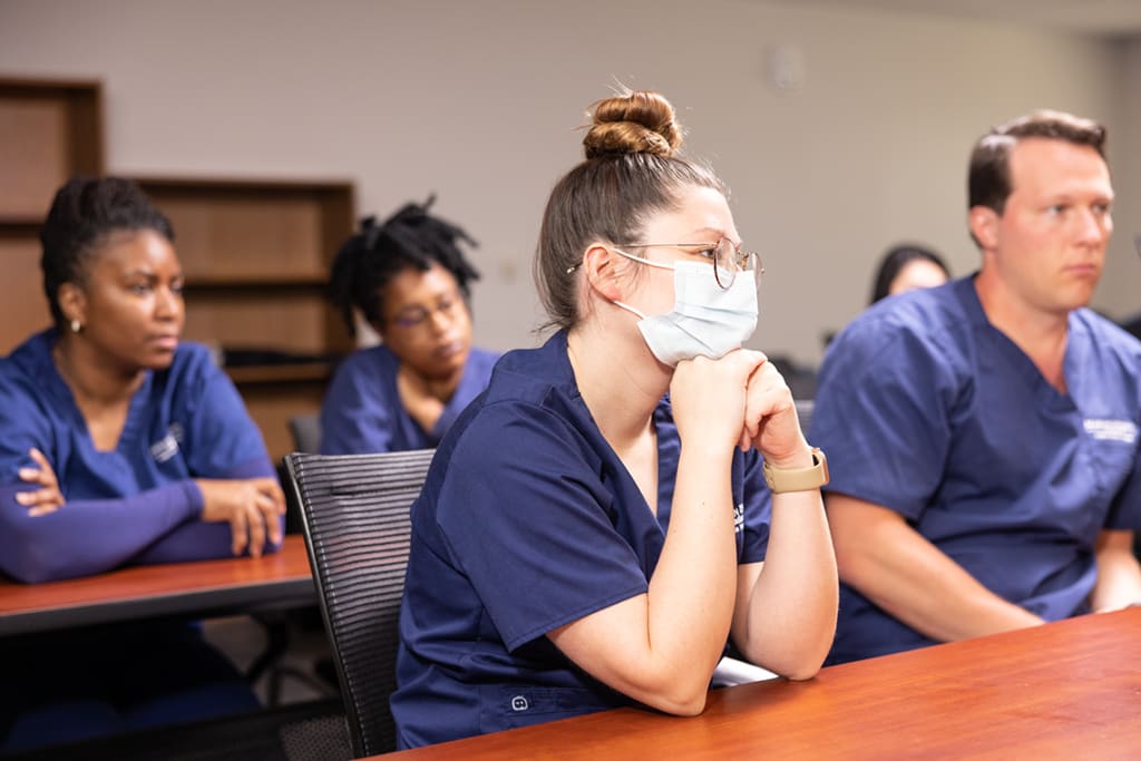 marian students sitting in classroom