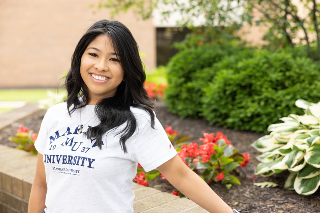 student outside