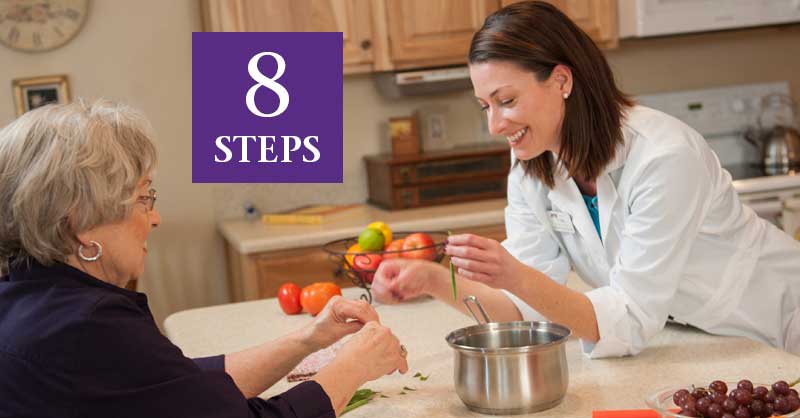 OTA with patient in kitchen