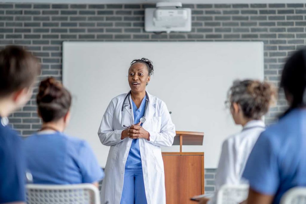 nursing students in classroom