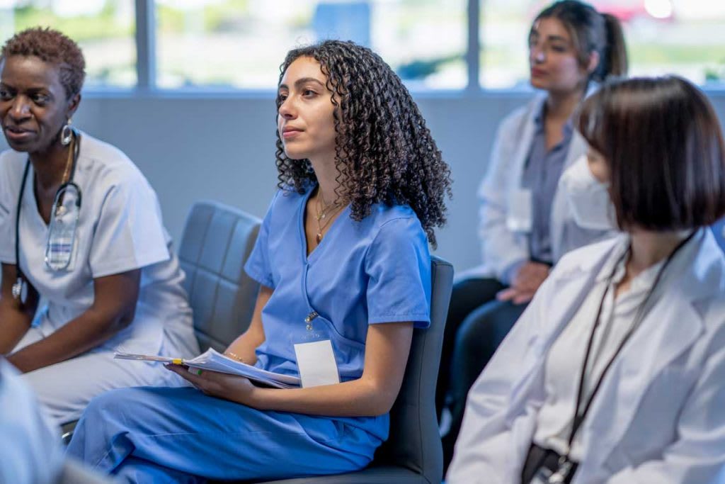 nursing students in classroom