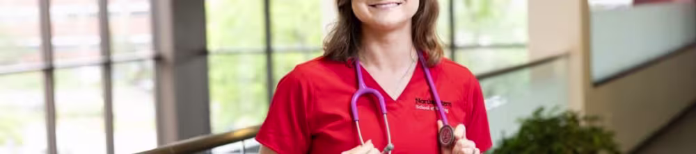 Nursing student posing