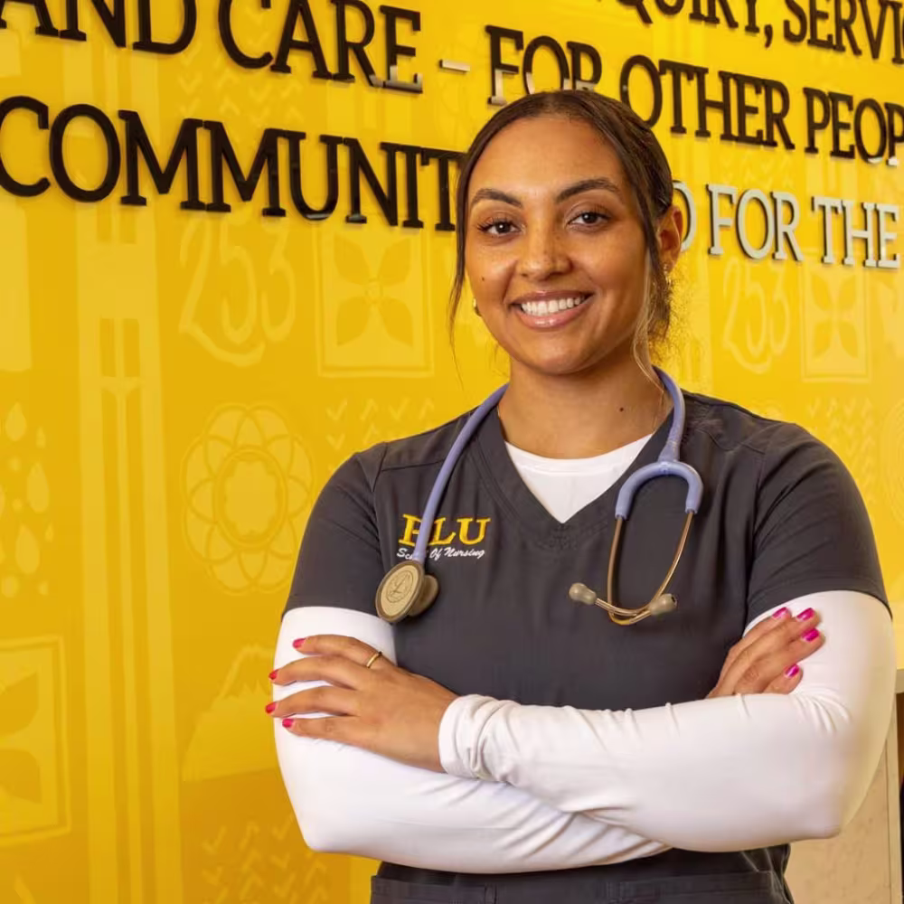 smiling nursing student