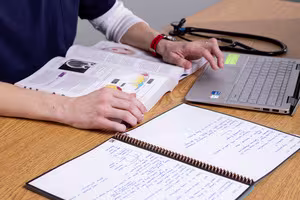 Utica nursing student studying