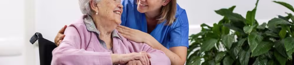 Nurse taking care of an elder patient