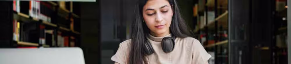 OTA student studying at table