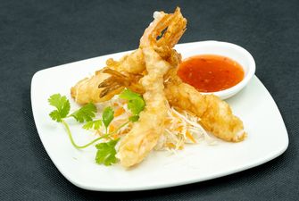 Tempura prawns