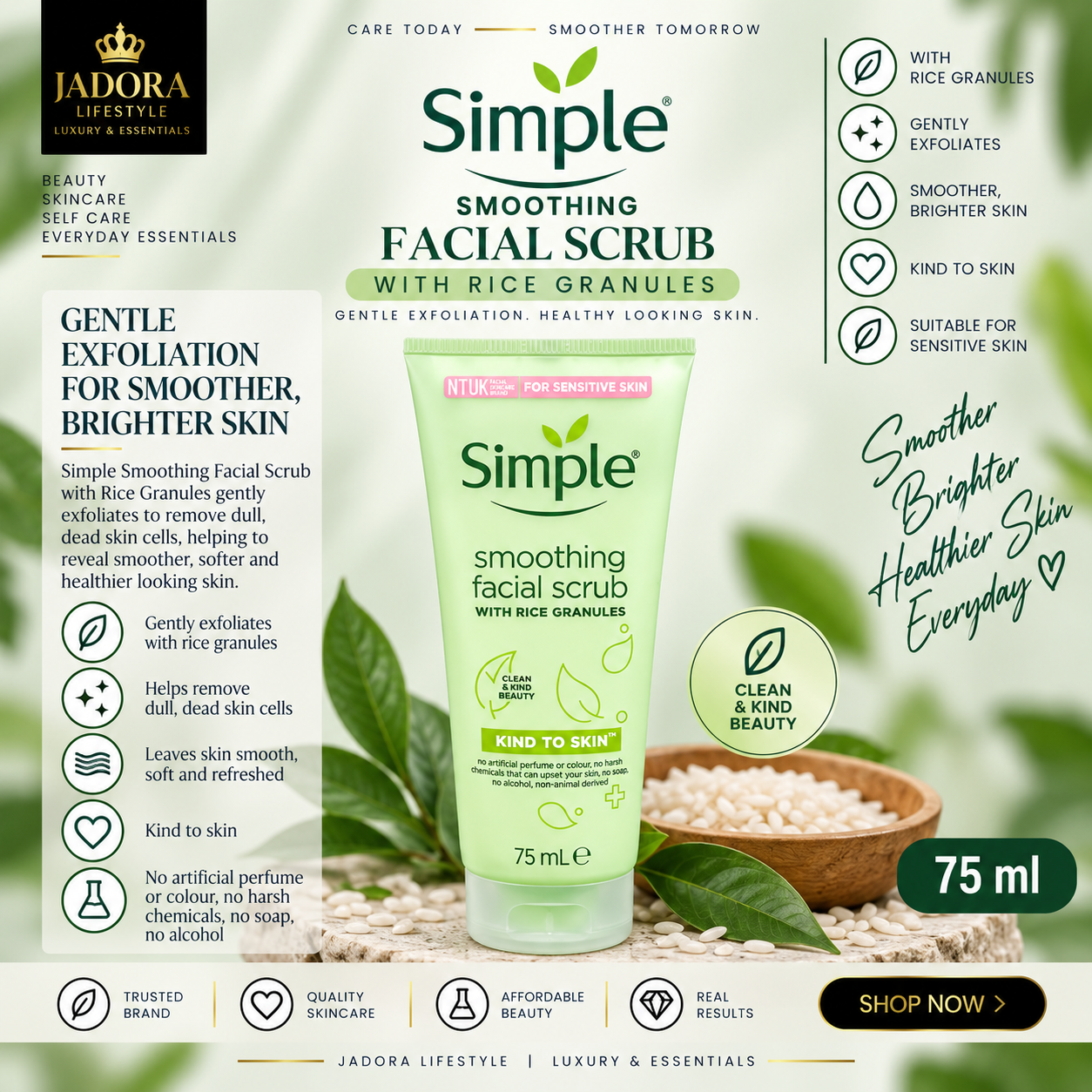 Simple Smoothing Facial Scrub