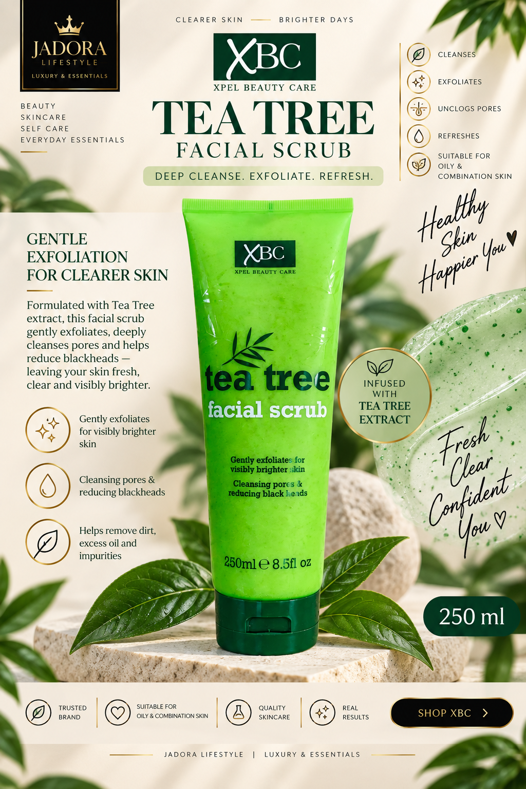XBC Tea Tree Facial Scrub