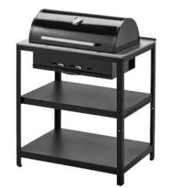 GRILLSKÄR módulo para fregadero, negro/acero inoxidable exterior, 86x61 cm  - IKEA