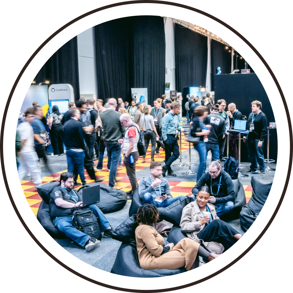 A crowd of delegates at Øredev