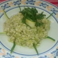 Pearl barley with zucchini