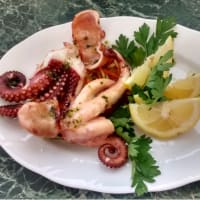 Octopus roasted in the oven