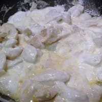 Chicken morsels with cream and olives step 3