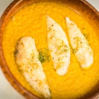 Fishing pumpkins: pumpkin, chickpeas and gurnard step 5