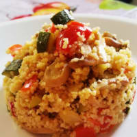 Cous cous with vegetables oriental flavor