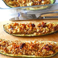 vegetarian zucchini stuffed baked