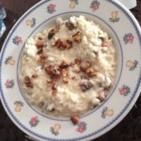 Risotto con nueces y gorgonzola