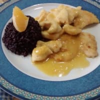 Estofado de pollo con naranja