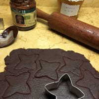 Shortbread Cookies with Nutella with orange marmalade step 3