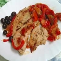 Pollo con pimientos