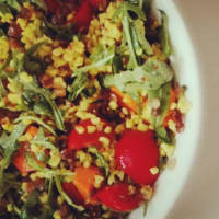 quinoa salad and lentils