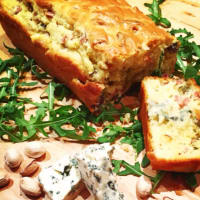 Plumcake mortadela pistacho y gorgonzola